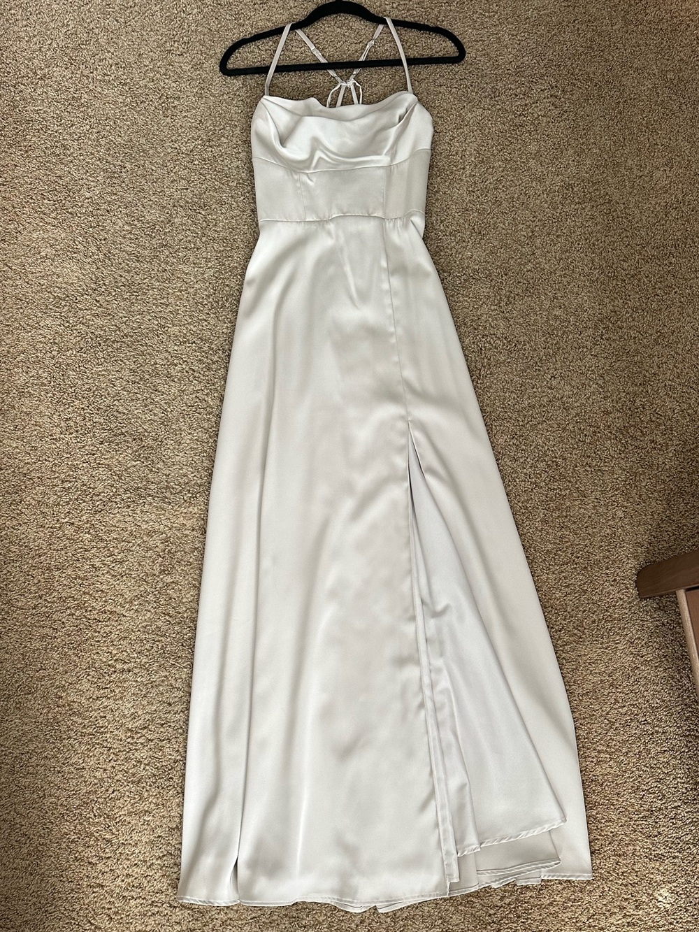 Azazie Clove Stretch Satin Dress